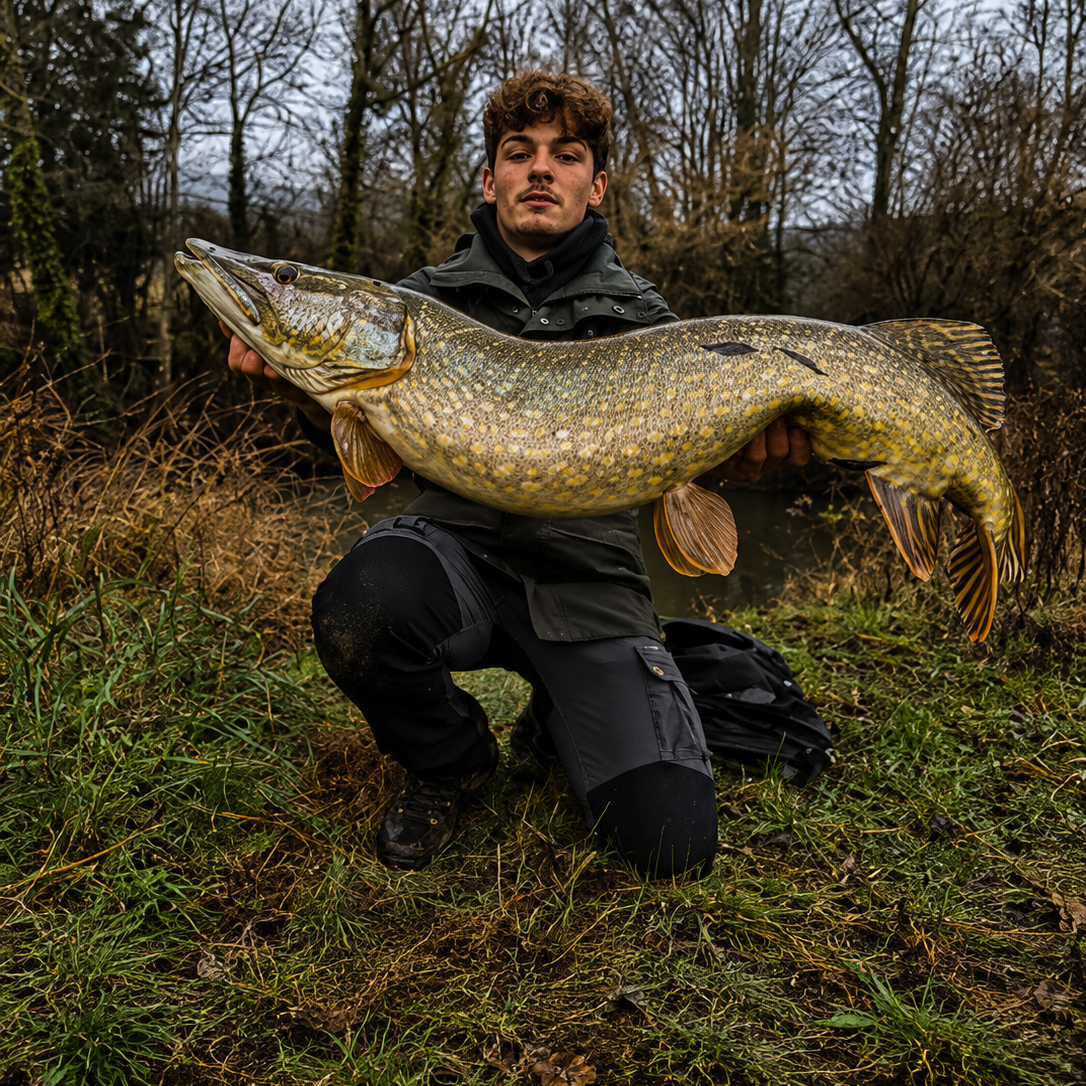 pêche au swimbait énorme brochet.