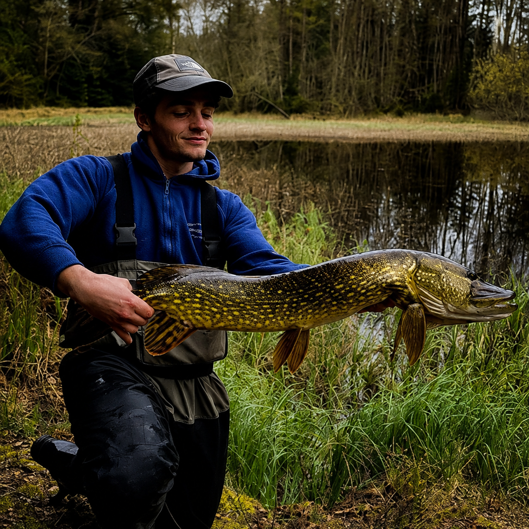 brocher pris au swimbait sur une cassure